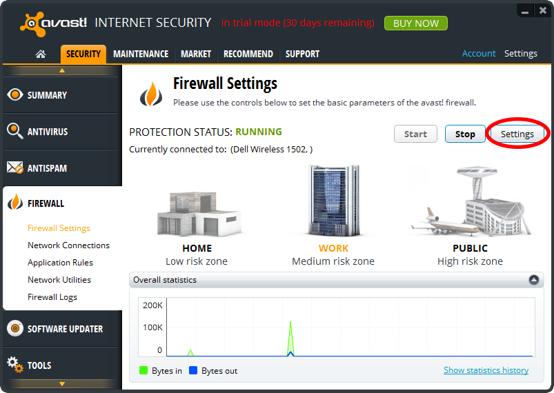 how do i check avast firewall settings